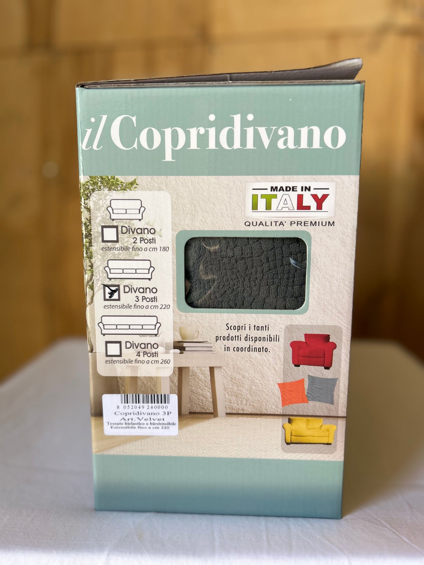 Copridivano Martissima 3 posti in Tessuto Elasticizzato – Eleganza e Protezione Made in Italy