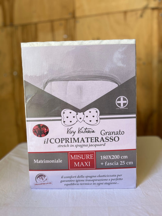 Coprimaterasso Matrimoniale – Spugna Jacquard Estensibile