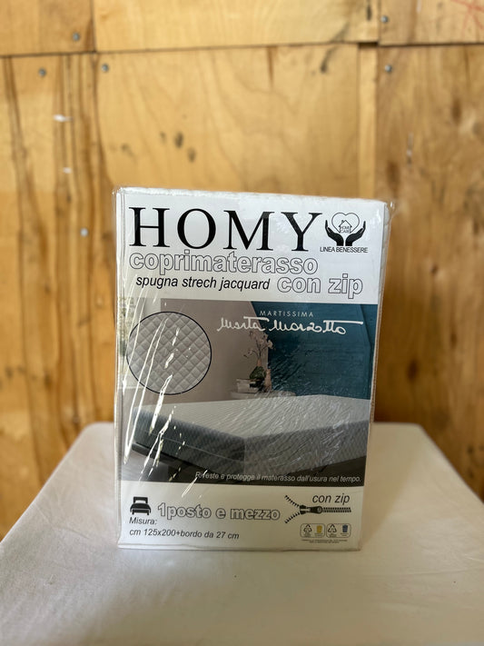 Coprimaterasso HOMY con Zip – 1 Posto e Mezzo